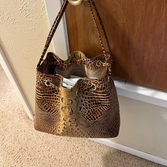 Brahmin Medium Luna Toasted Melbourne with drawstring straps - Picture 8 of 8